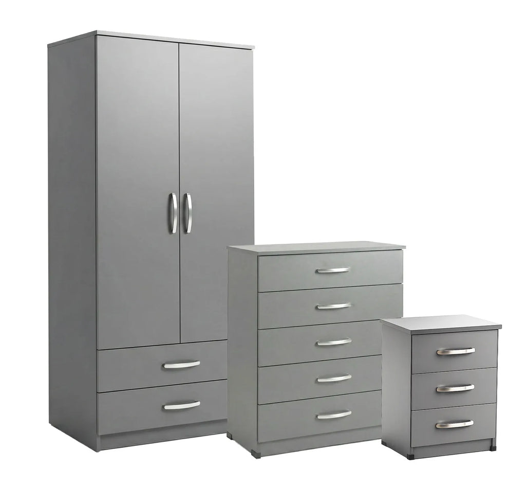 Bedroom Set - Grey, Gents, without mirror