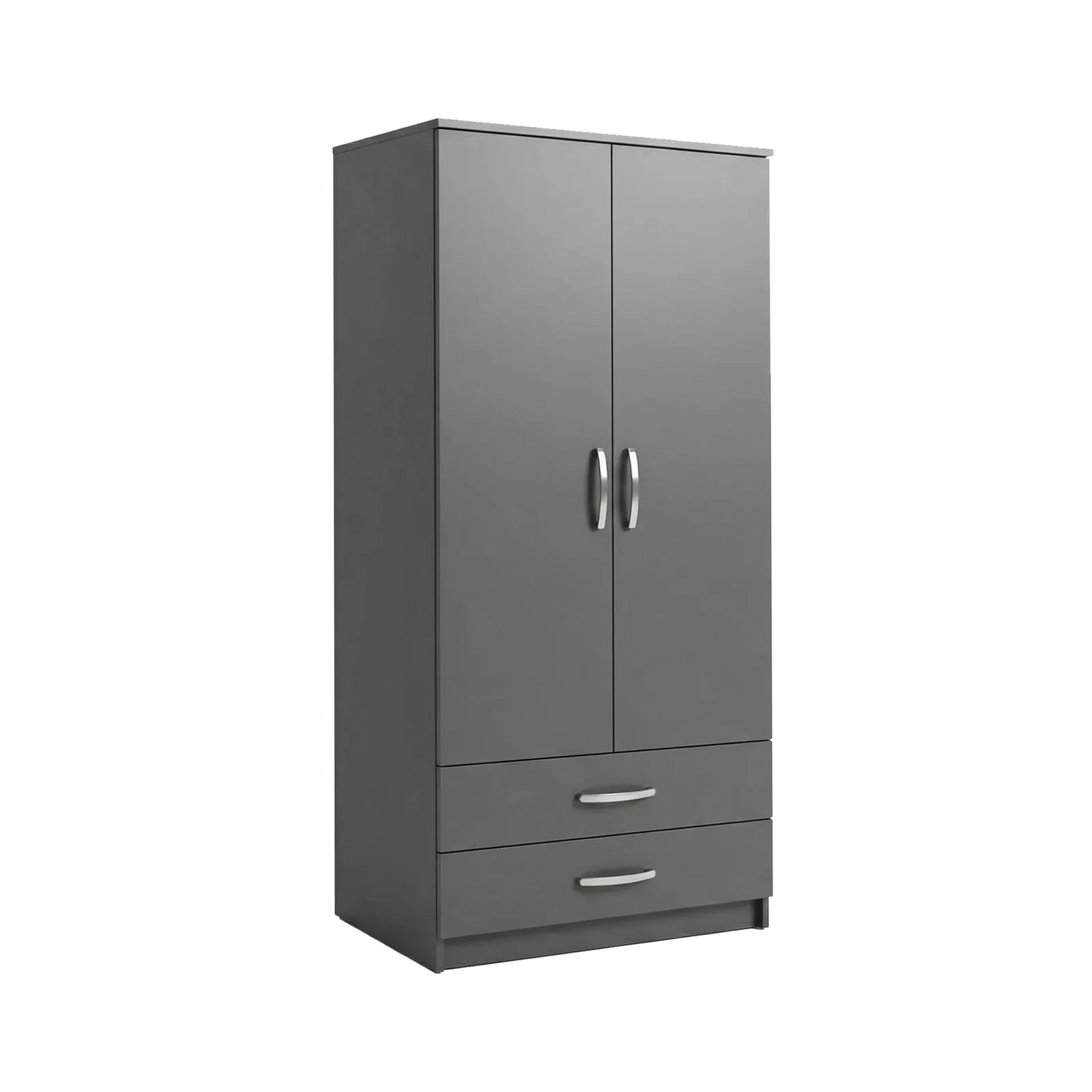 Practical Youth Wardrobe - 1 Shelf - Grey, without mirror