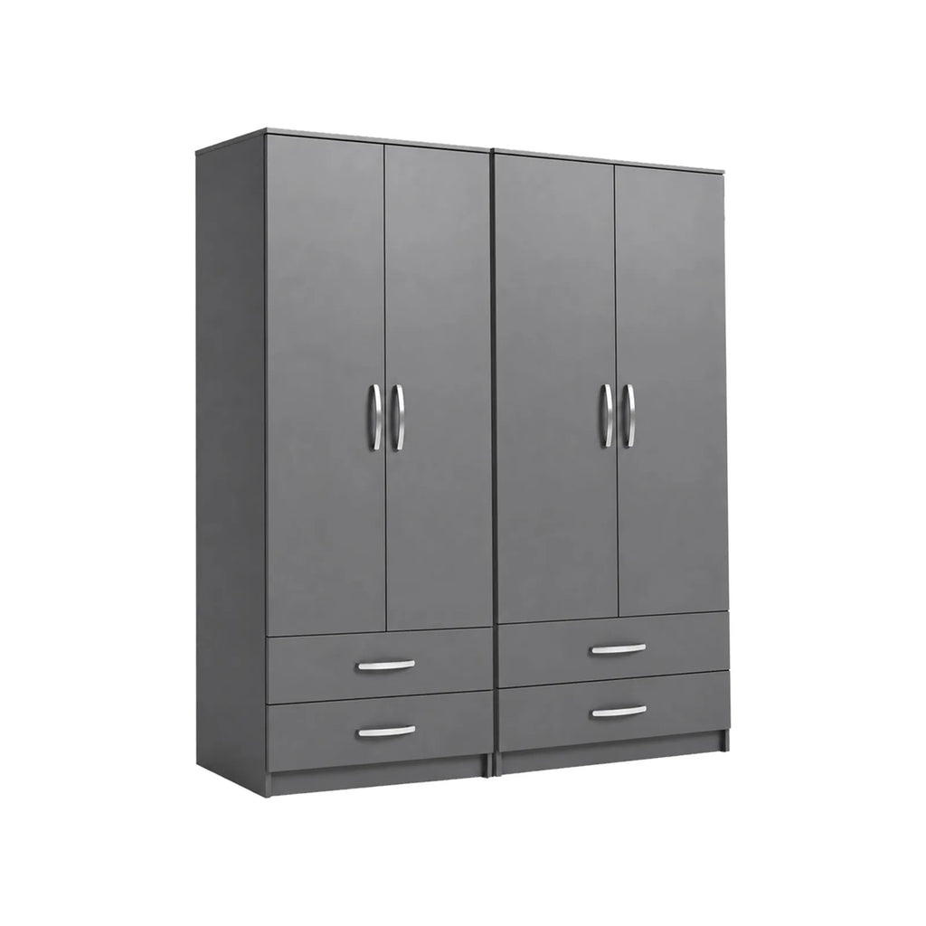 Double Gents Wardrobe - Grey, without mirror