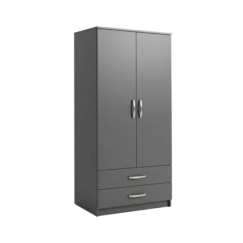 Practical Adult Wardrobe - 1 Shelf - Grey, without mirror