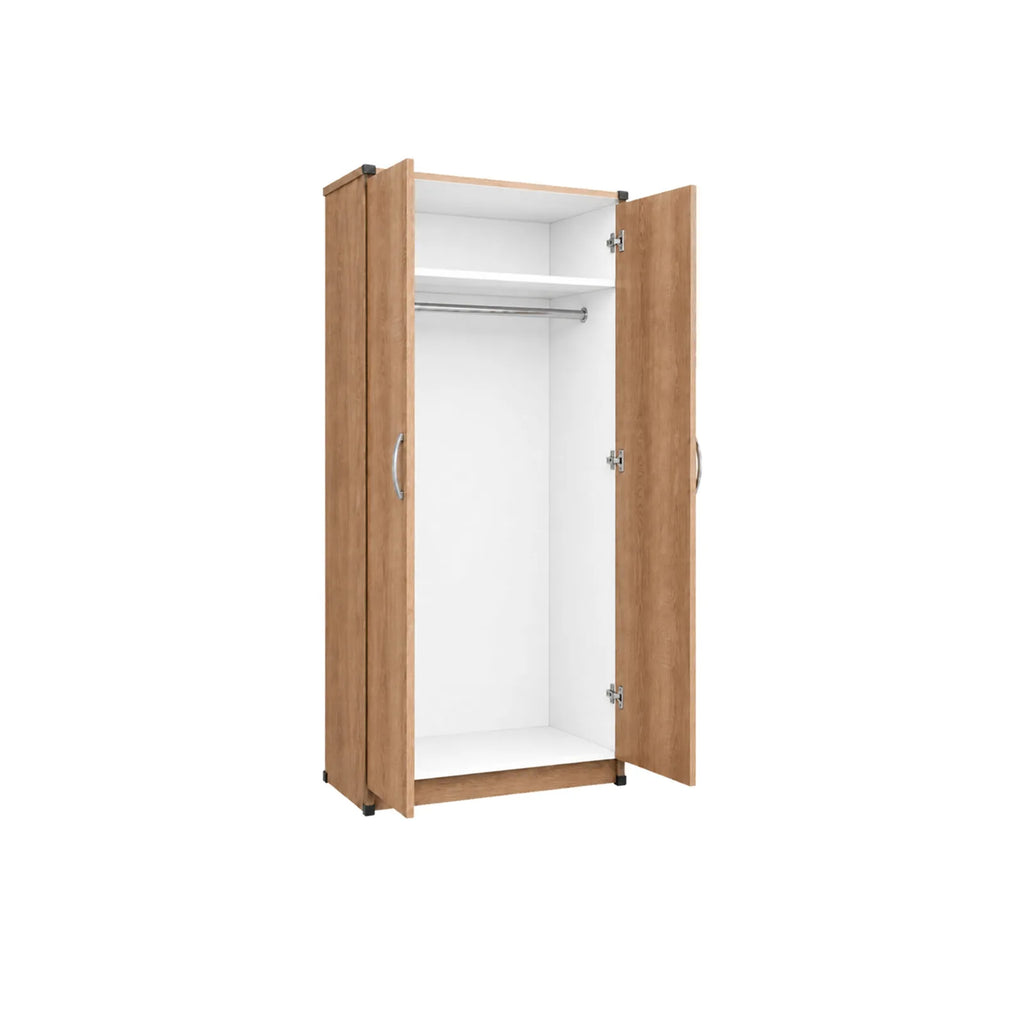 Double Lady Wardrobe - Oak, empty interior section with full-height hanging space