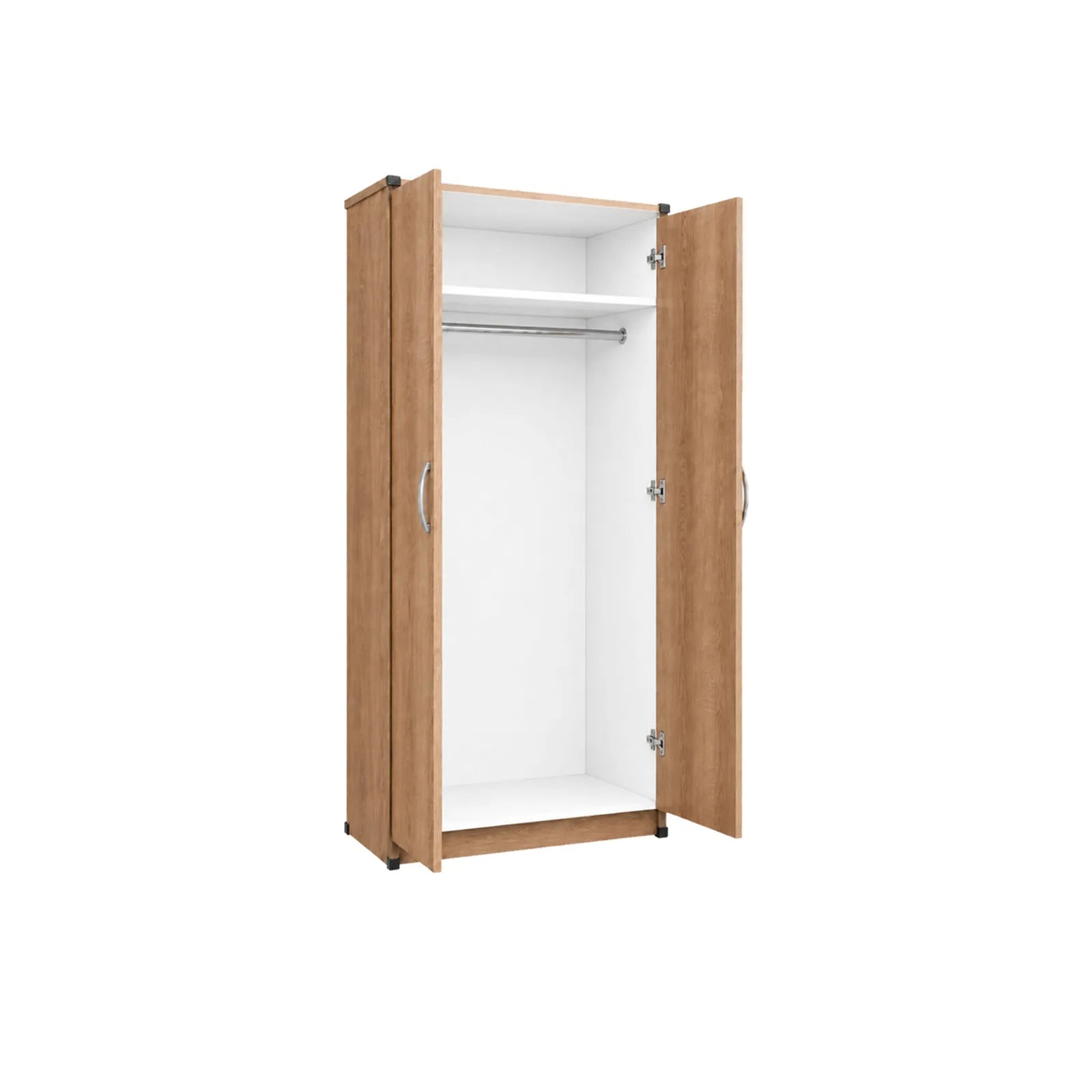 Double Lady Wardrobe - Oak, empty interior section with full-height hanging space