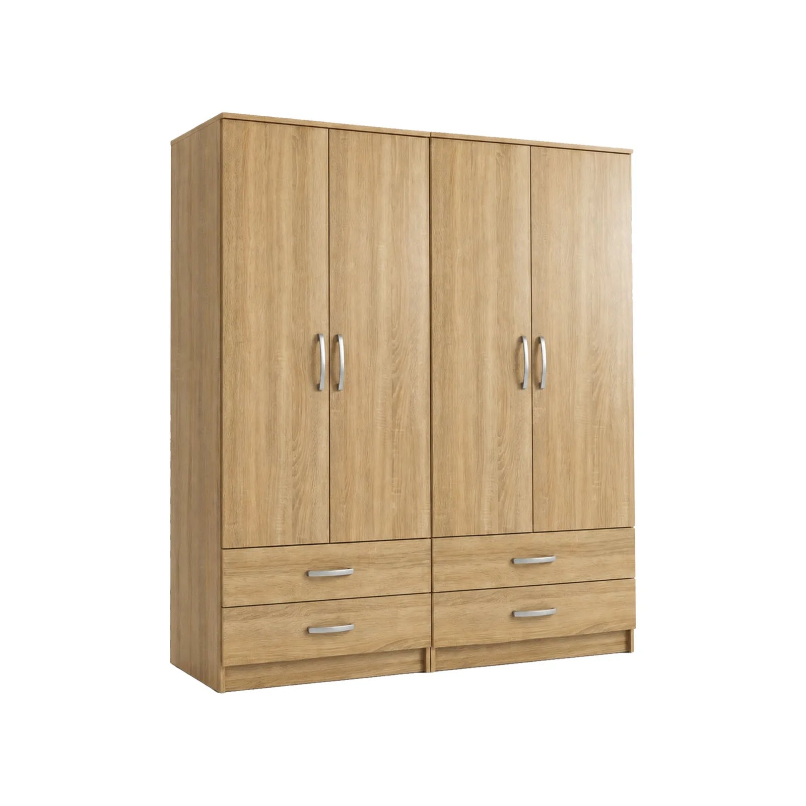 Double Gents Wardrobe - Oak, without mirror