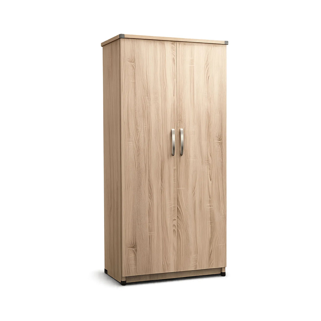 Wardrobe with 3 Shelves - Oak, without mirror