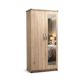 Lady Wardrobe - Oak, with mirror
