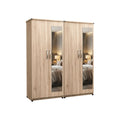 Double Lady Wardrobe - Oak, with mirror
