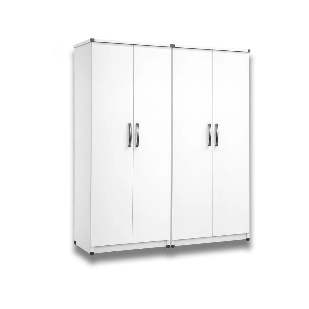 Double Lady Wardrobe - White, without mirror
