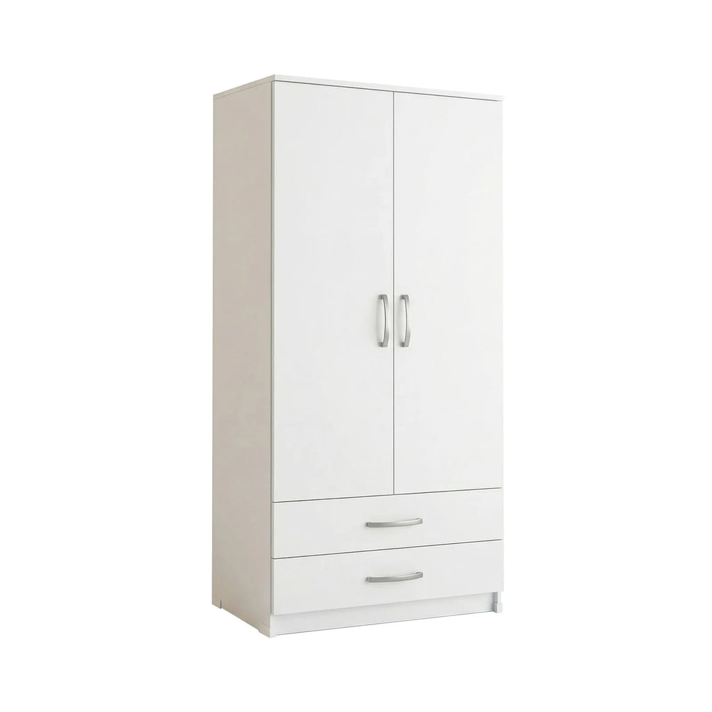 Practical Adult Wardrobe - 1 Shelf - White, without mirror