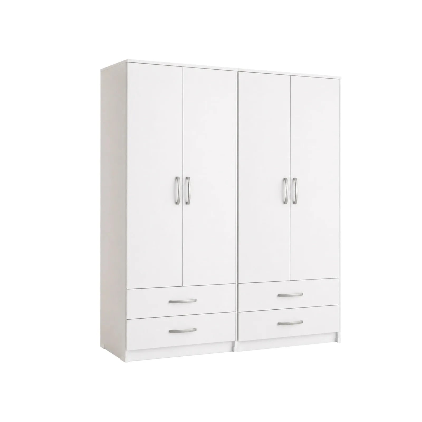 Double Gents Wardrobe - White, without mirror